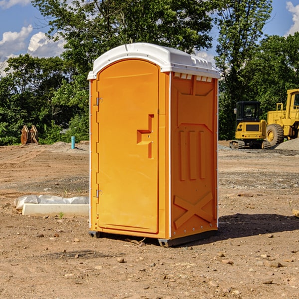 how often are the porta potties cleaned and serviced during a rental period in Dibble OK